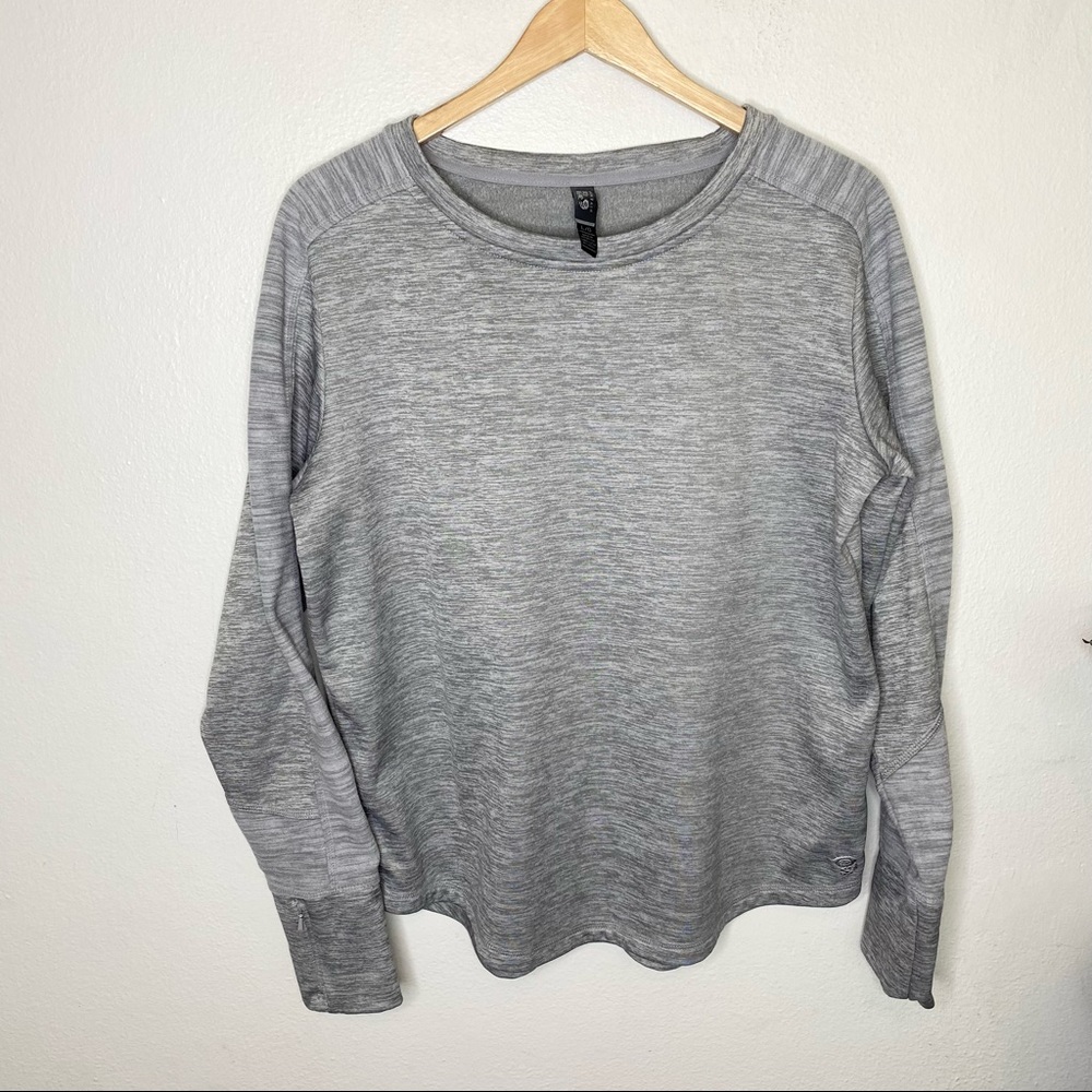 Mountain Hardwear Gray Sweatshirt with Sleeve Zipper Pocket